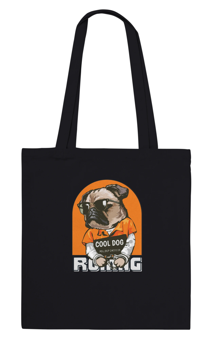 Cool Dog Mugshot Tote Bag - ROMAG Store