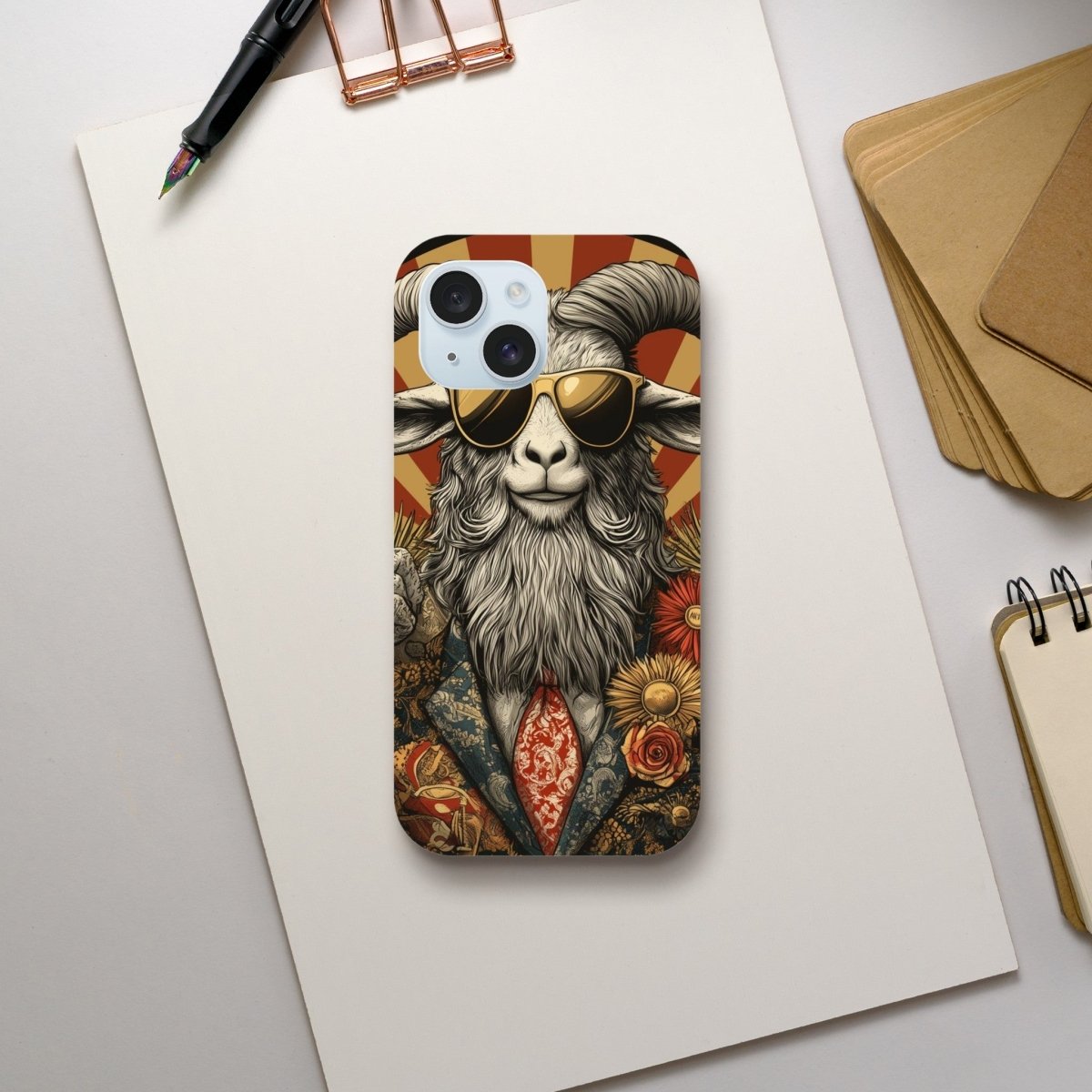 Chic Goat in Shades iPhone Tough Case - ROMAG Store