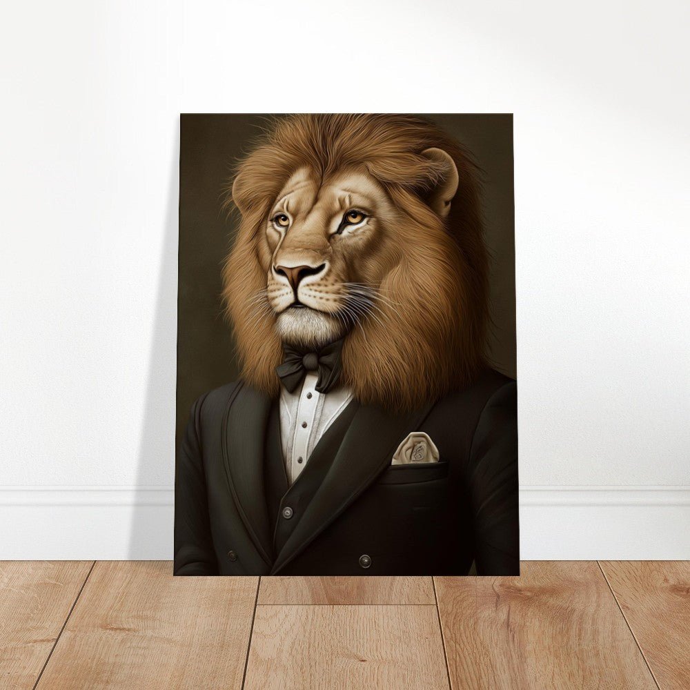 Luxury Lion in Suit Canvas - ROMAG Store