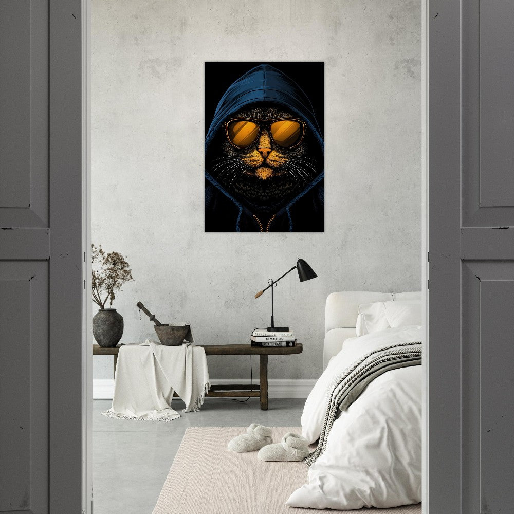 Undercover Cat Canvas Wall Art - ROMAG Store