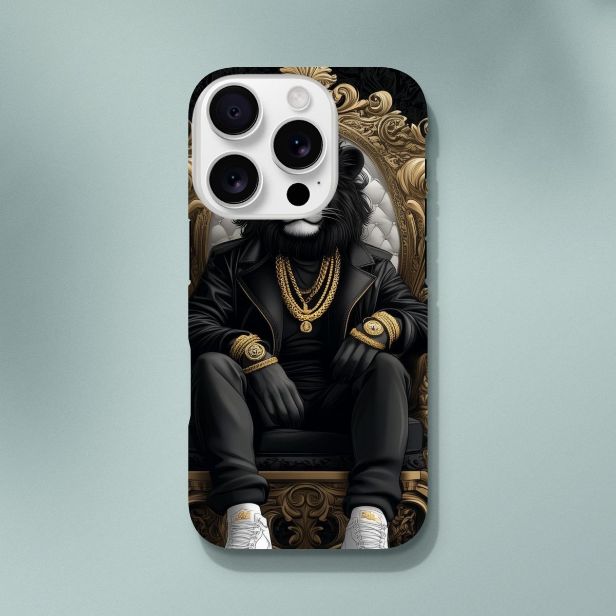 Regal Lion King Black & Gold iPhone Tough Case - ROMAG Store