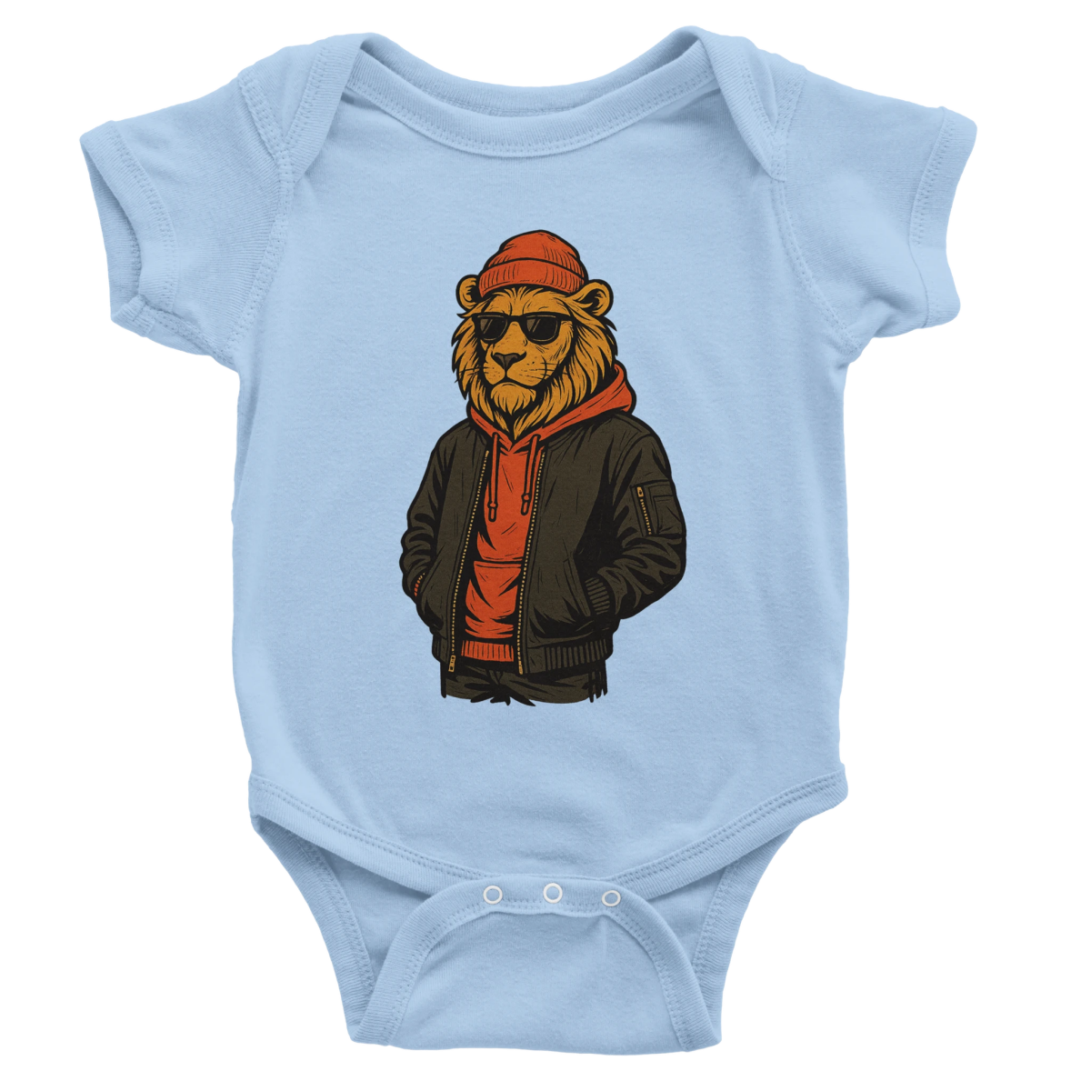 Cool Lion Streetwear Baby Short Sleeve Bodysuit - ROMAG Store