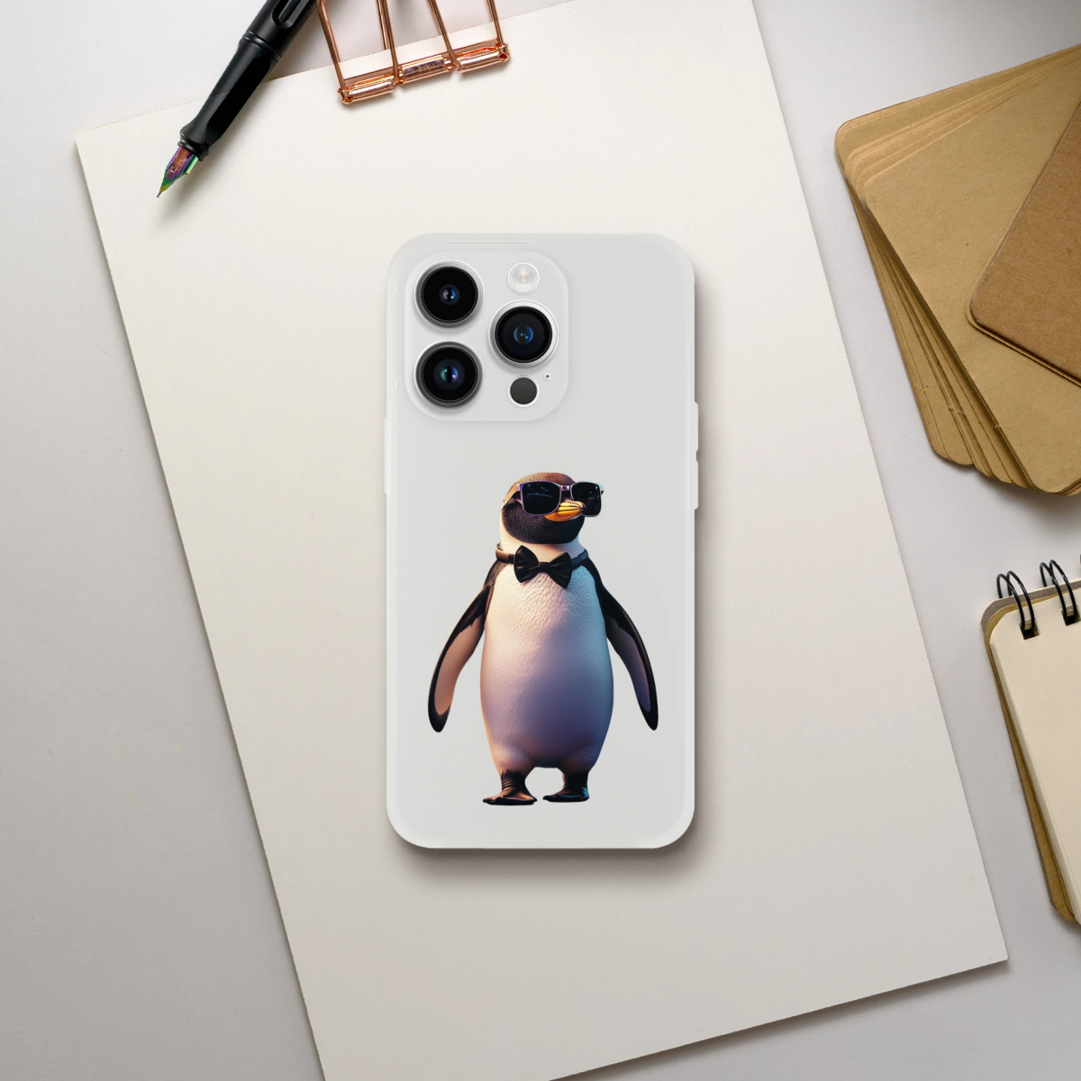 Chic Dapper Penguin iPhone Flexi Case - ROMAG Store