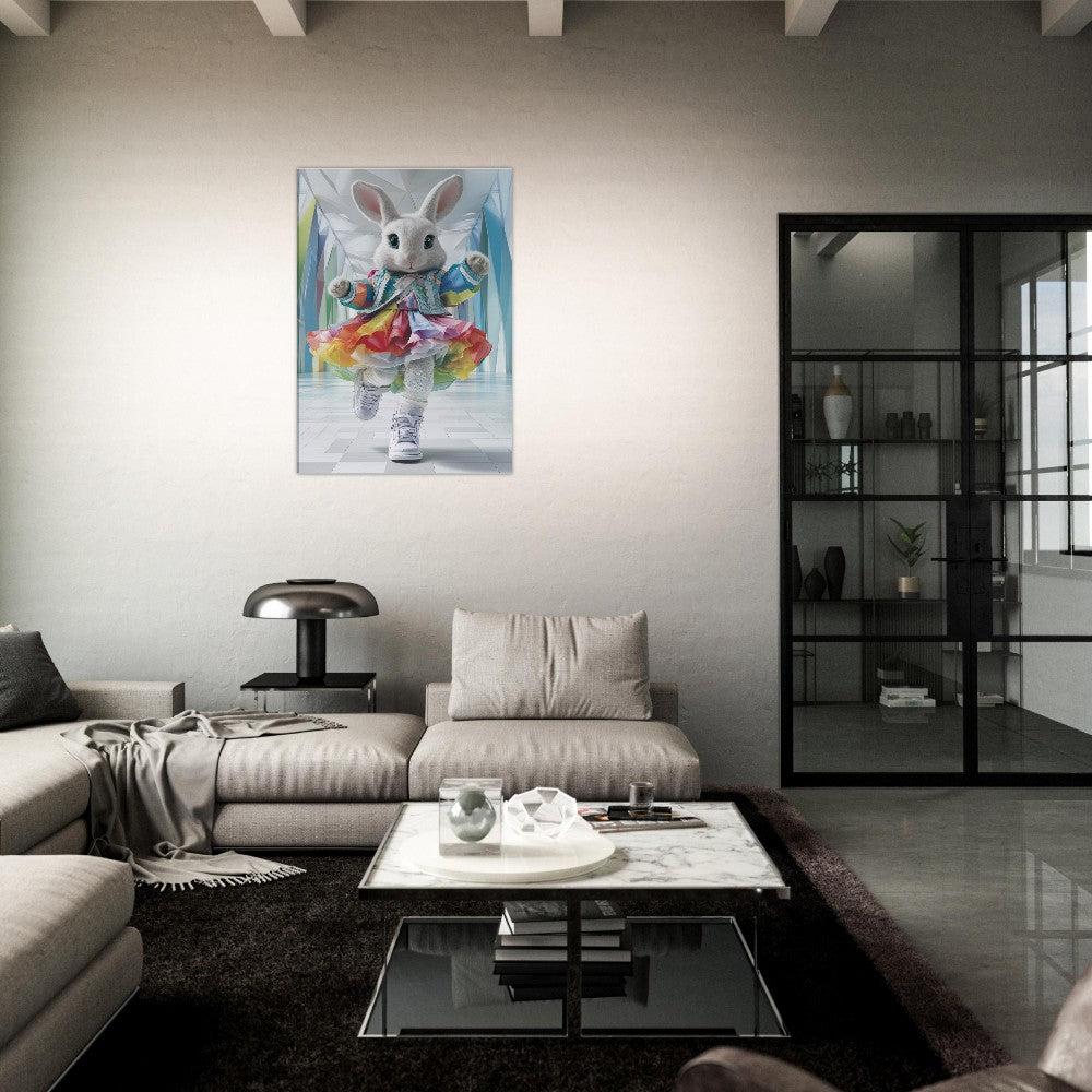 Rainbow Bunny Canvas Art - ROMAG Store