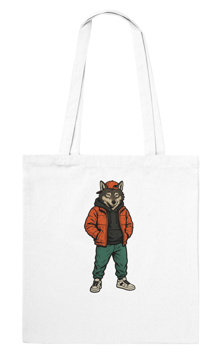 Cool Wolf Streetwear Tote Bag - ROMAG Store