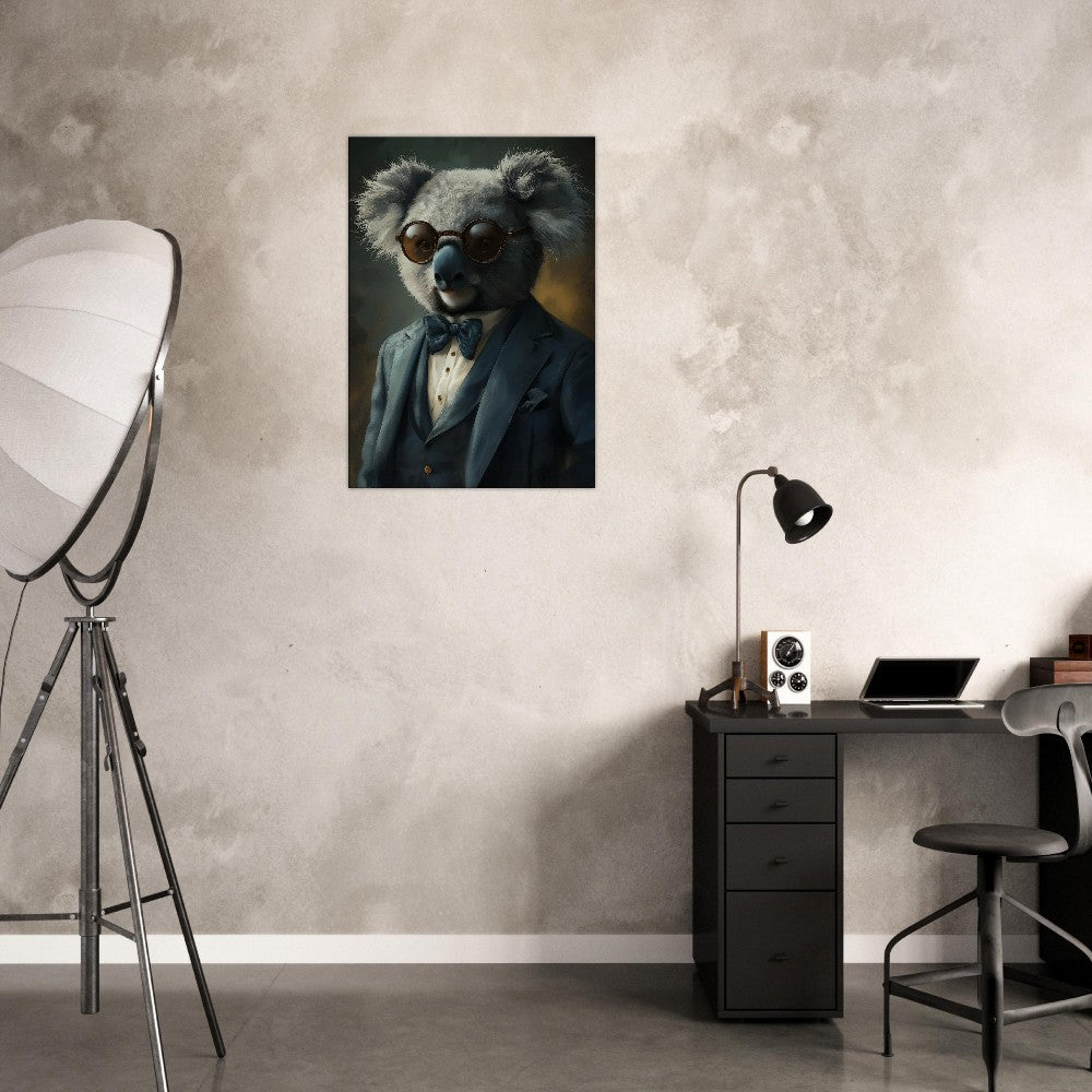 Sophisticated Koala in Suit Canvas Art - ROMAG Store
