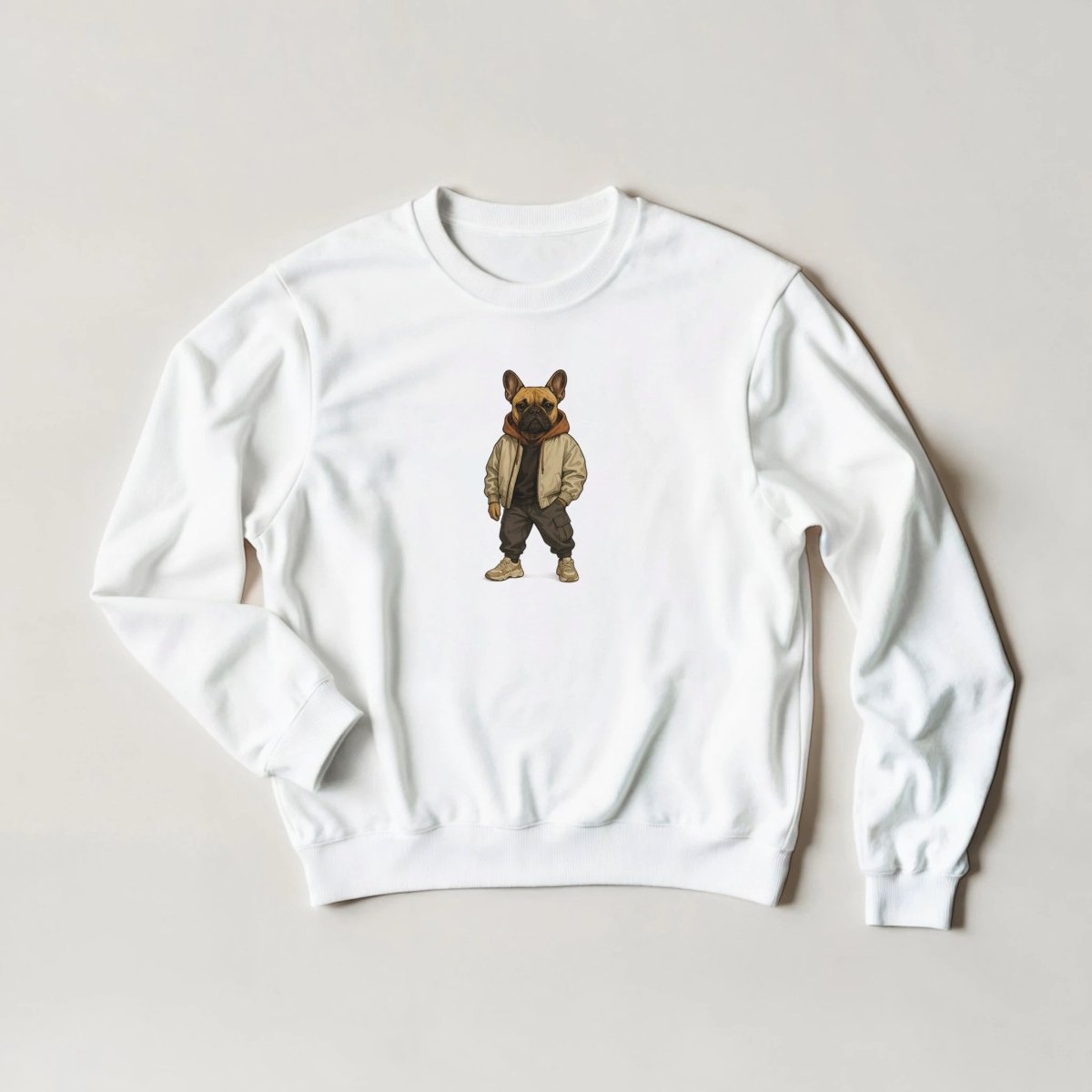 French Bulldog Sweatshirt – Cool Canine Streetwear Graphic in Your Choice of 6 Hues - ROMAG Store