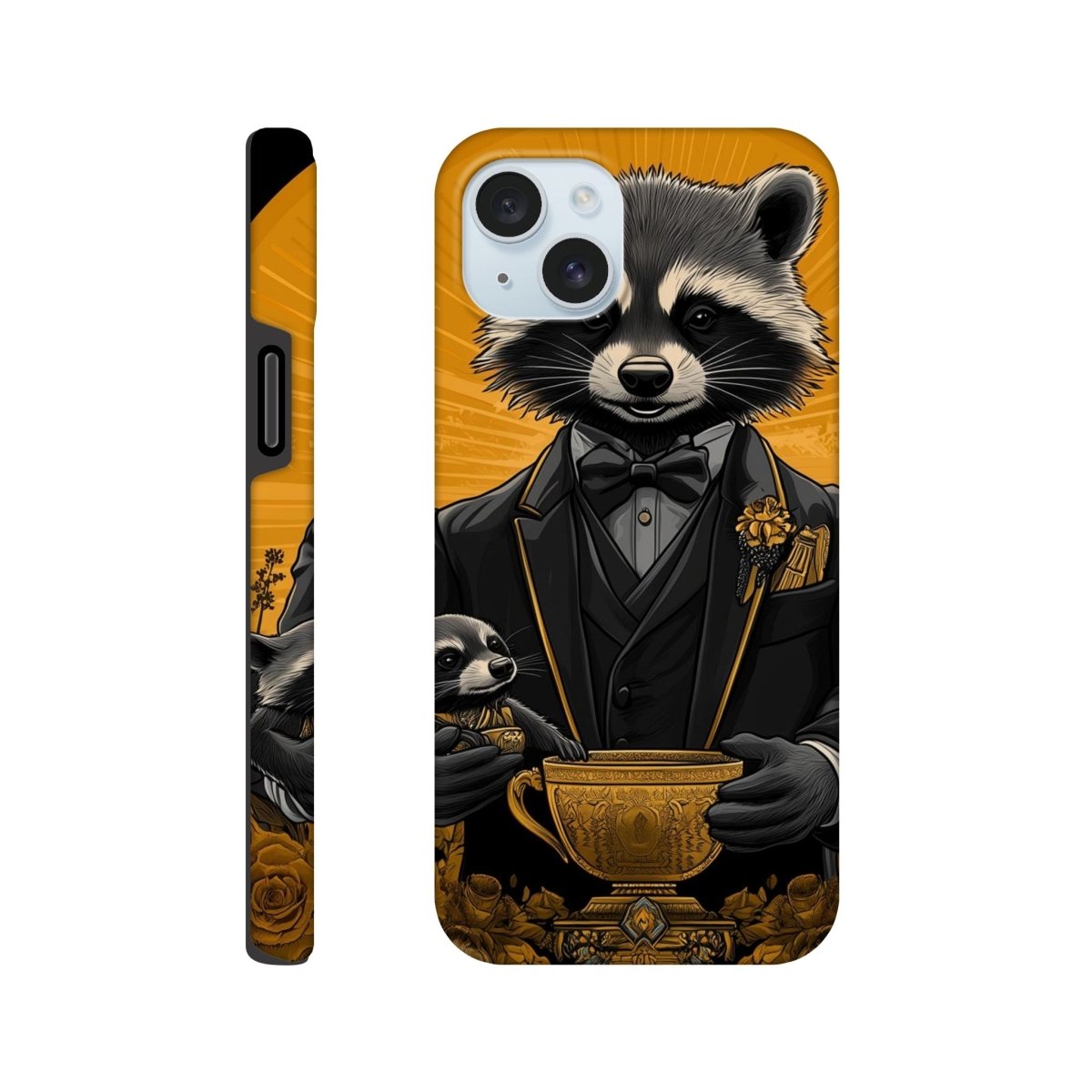 Dapper Raccoon & Pup 'Golden Hour' iPhone Tough Case - ROMAG Store