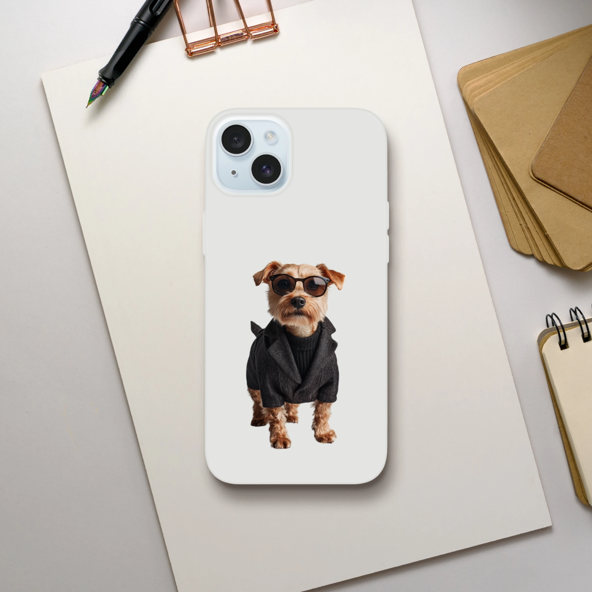 Dapper Terrier in Sunglasses iPhone Flexi Case - ROMAG Store