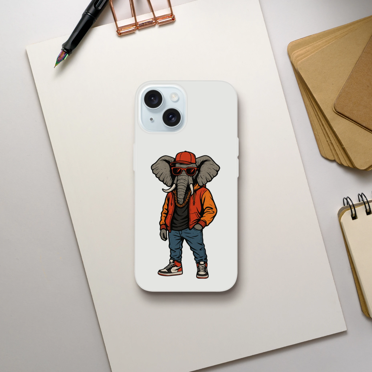 Hip - Hop Elephant iPhone Flexi Case - ROMAG Store