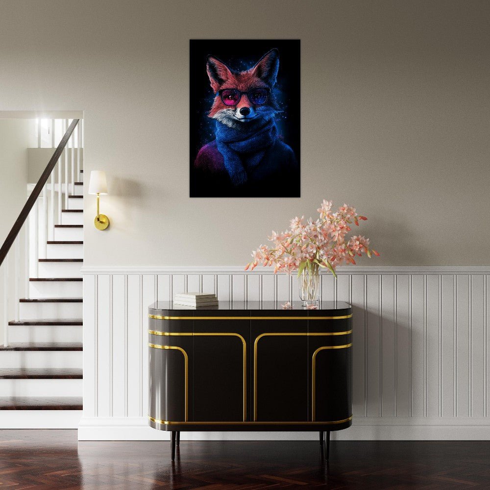 Cosmic Cool Fox Canvas - ROMAG Store