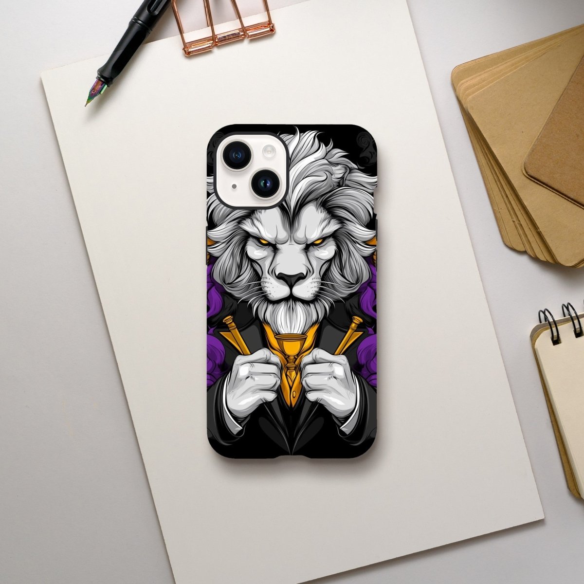 Regal Lion Dandy iPhone Tough Case - ROMAG Store