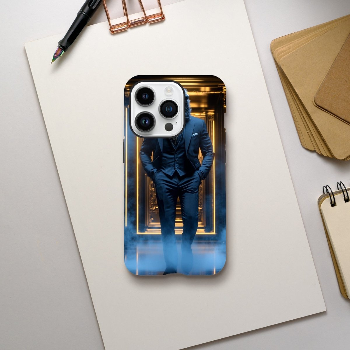 Lion in Suit iPhone Tough Case - ROMAG Store