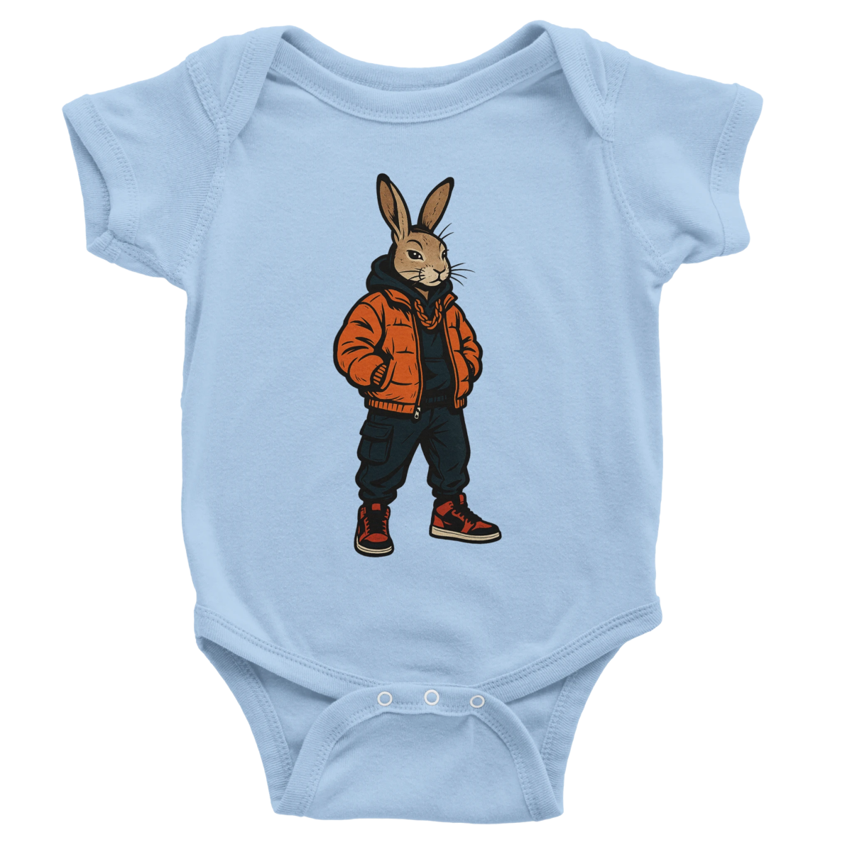 Cool Rabbit Urban Streetwear Baby Short Sleeve Bodysuit - ROMAG Store