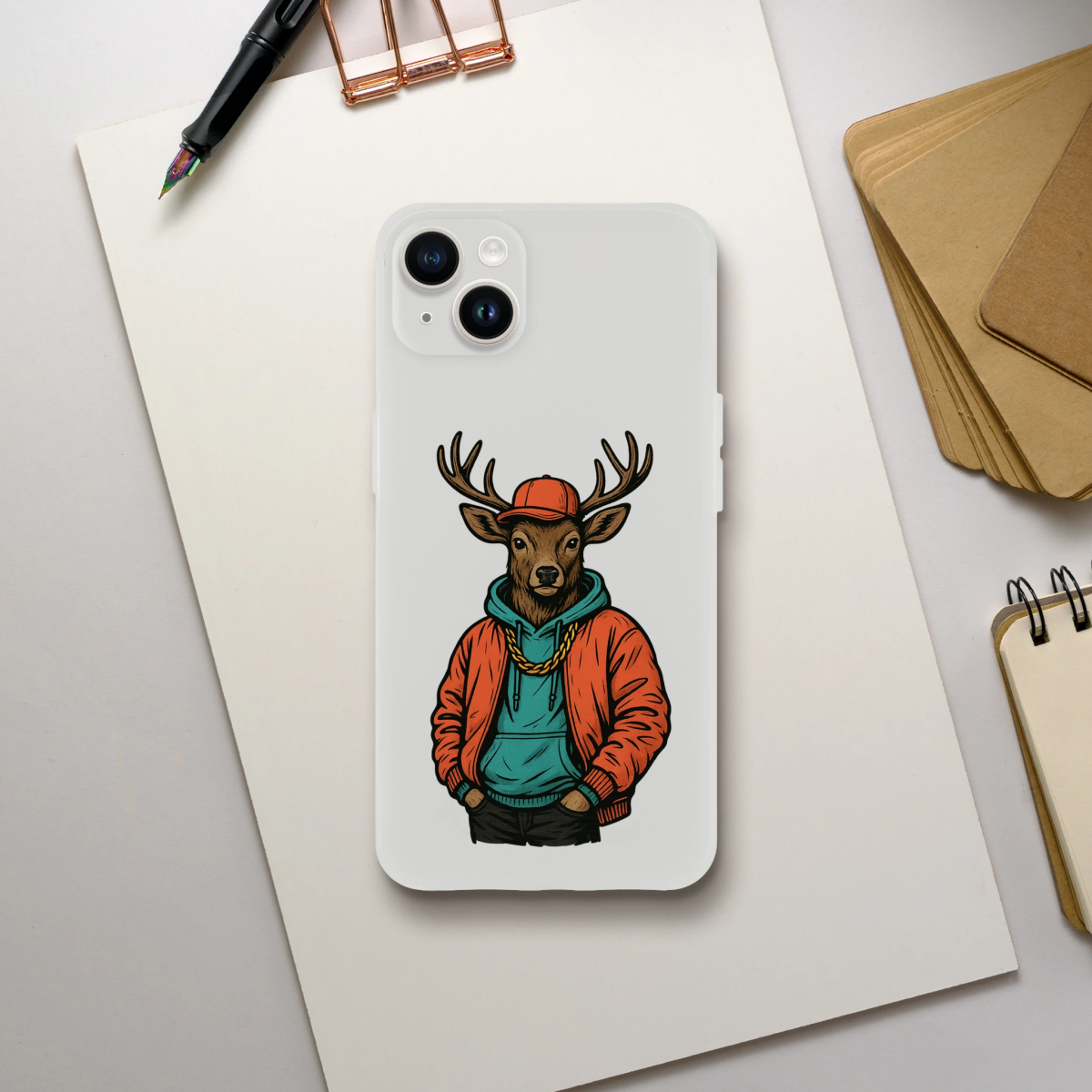 Cool Streetwear Deer iPhone Flexi Case - ROMAG Store