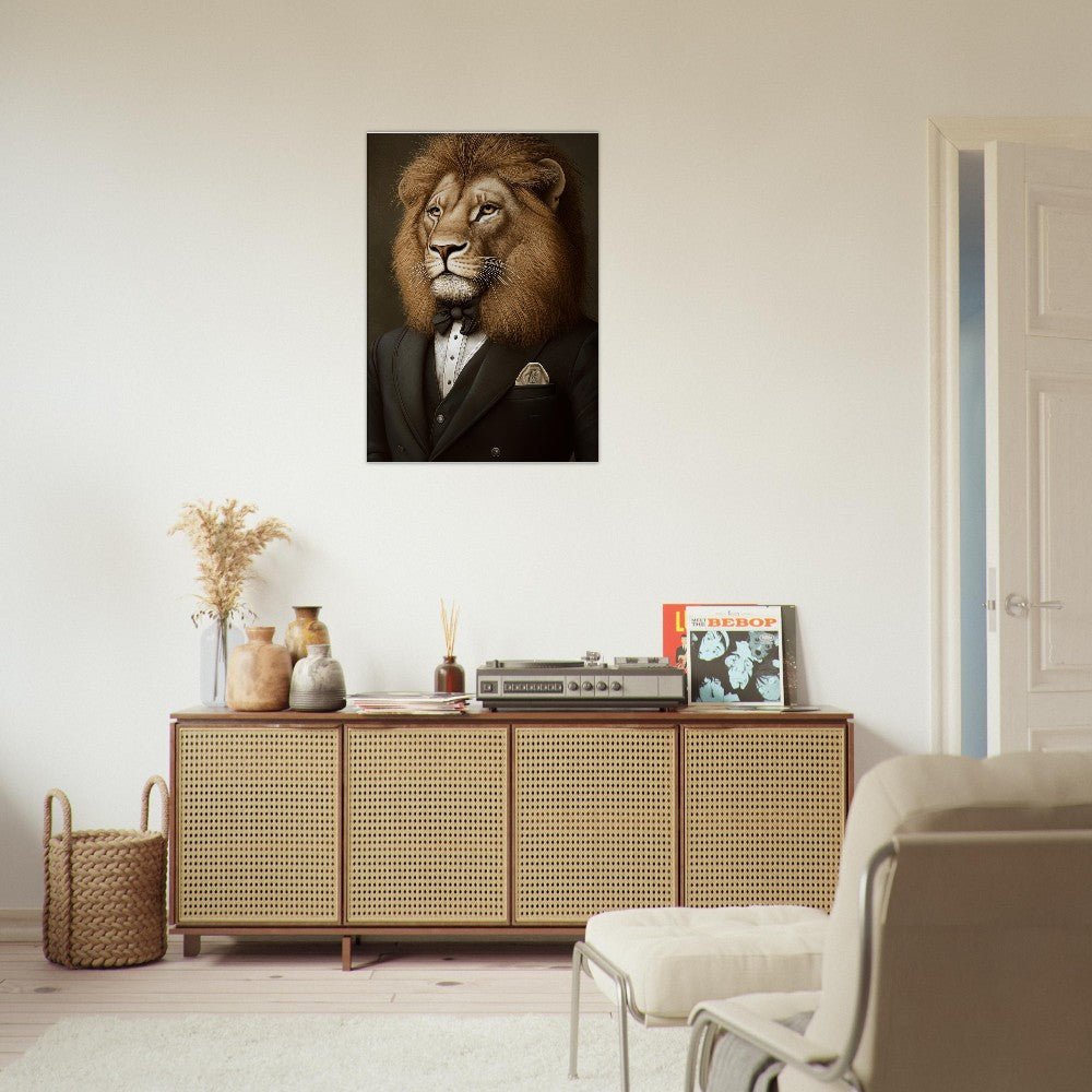 Luxury Lion in Suit Canvas - ROMAG Store