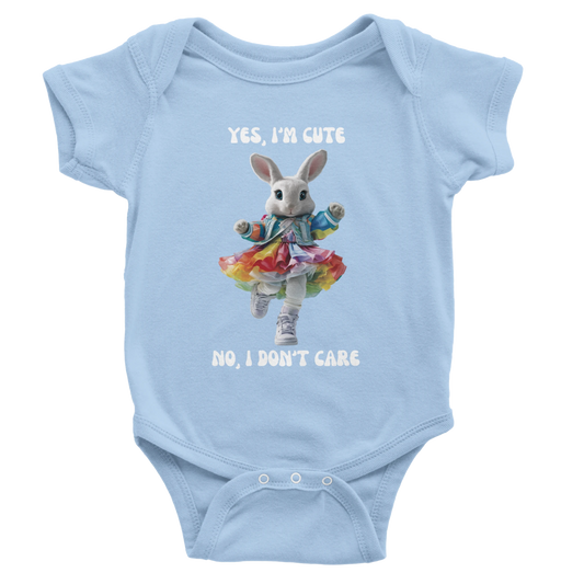 Rainbow Rabbit Diva Baby Short Sleeve Bodysuit - ROMAG Store