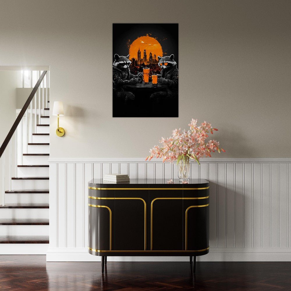 Urban Raccoon Squad Canvas Art - ROMAG Store