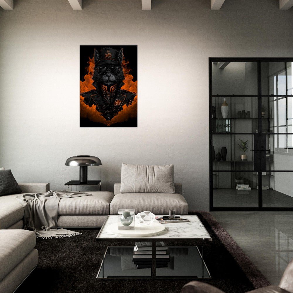 Black Cat Commander Canvas Art - ROMAG Store