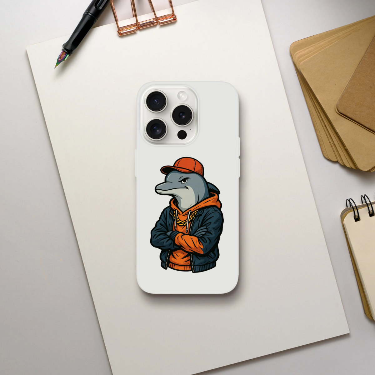 Cool Dolphin Streetwear iPhone Flexi Case - ROMAG Store