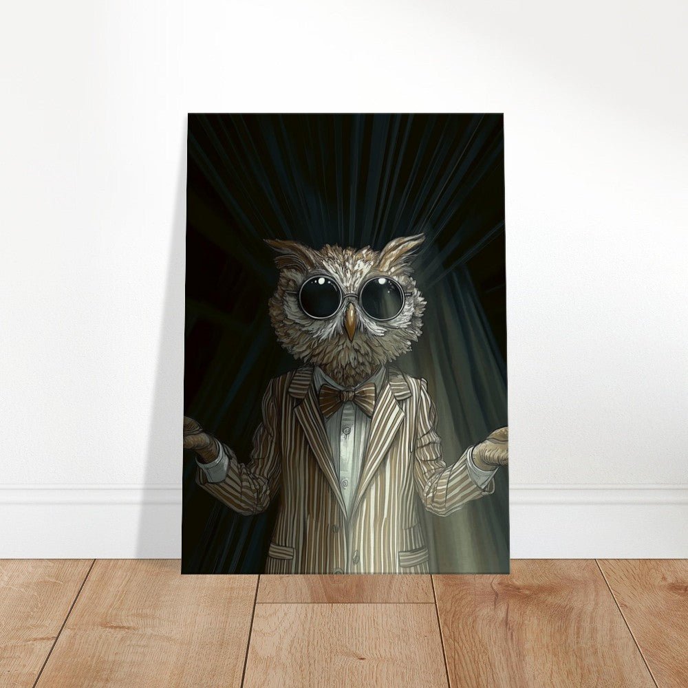 Sophisticated Owl in Suit Canvas - ROMAG Store