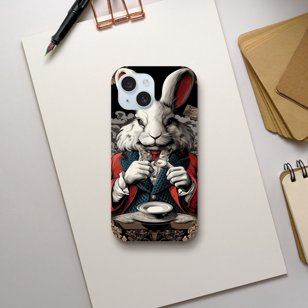 White Rabbit Formal Attire iPhone Tough Case - ROMAG Store