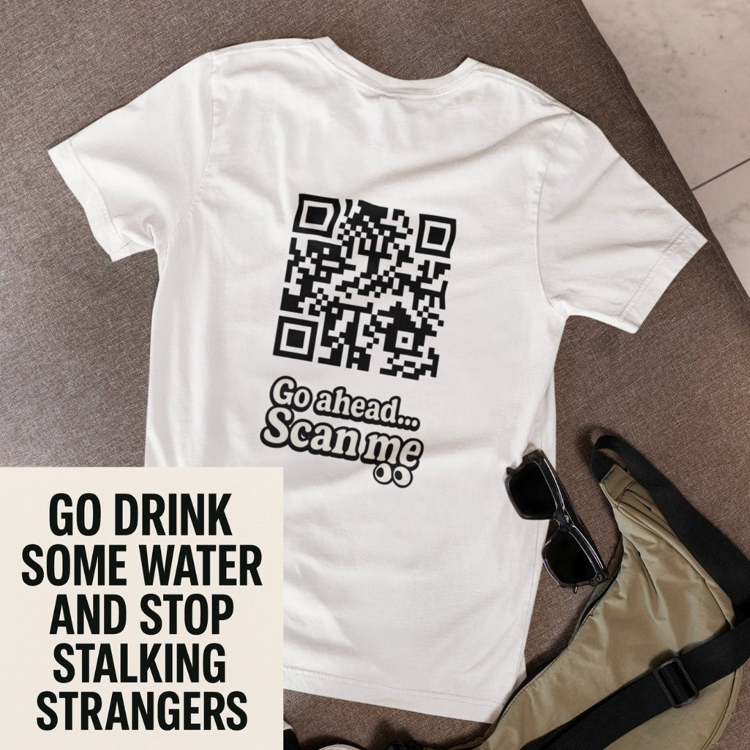 Stop Stalking QR T-shirt - ROMAG Store