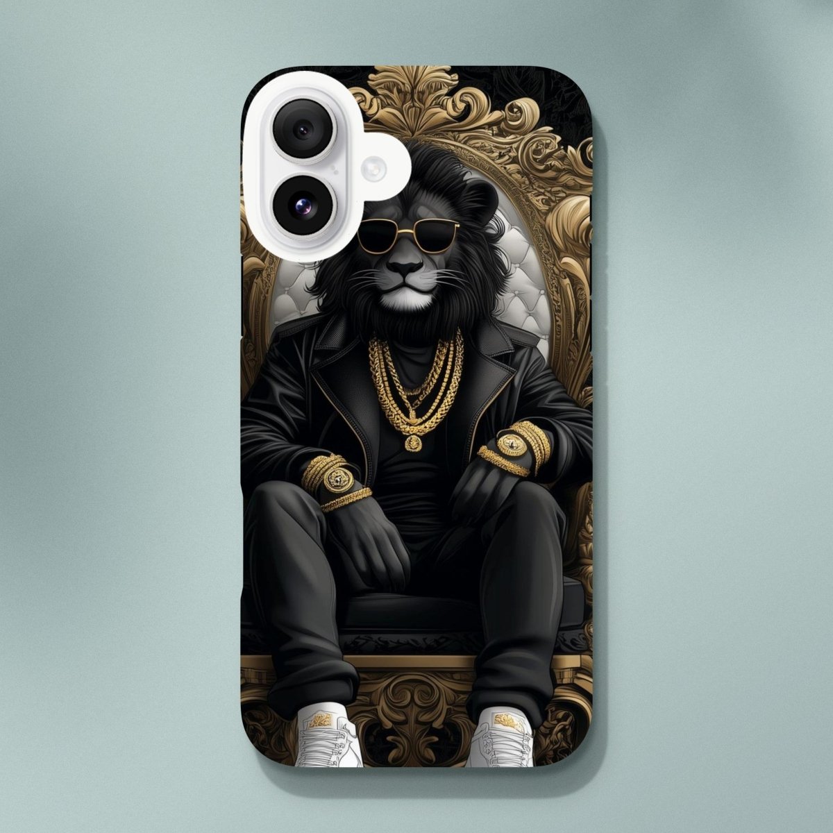 Regal Lion King Black & Gold iPhone Tough Case - ROMAG Store