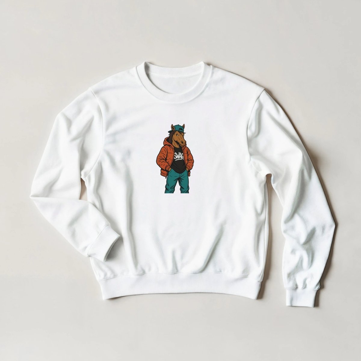 Swag Horse Streetwear Sweatshirt – Unleash Your Wild Style in 6 Colors! - ROMAG Store