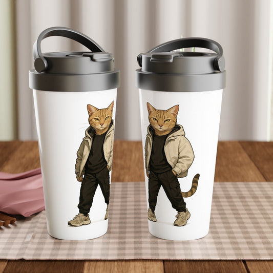 Cool Cat Street Style Stainless Steel Travel Mug - ROMAG Store