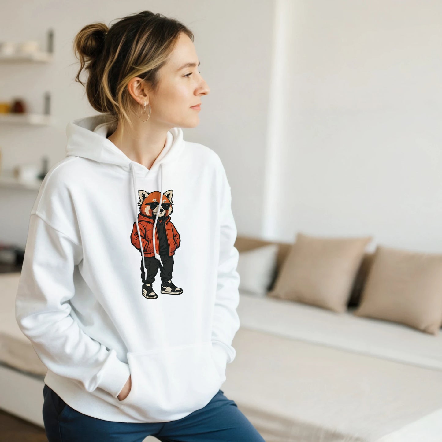 Cool Red Panda Streetwear Hoodie - ROMAG Store