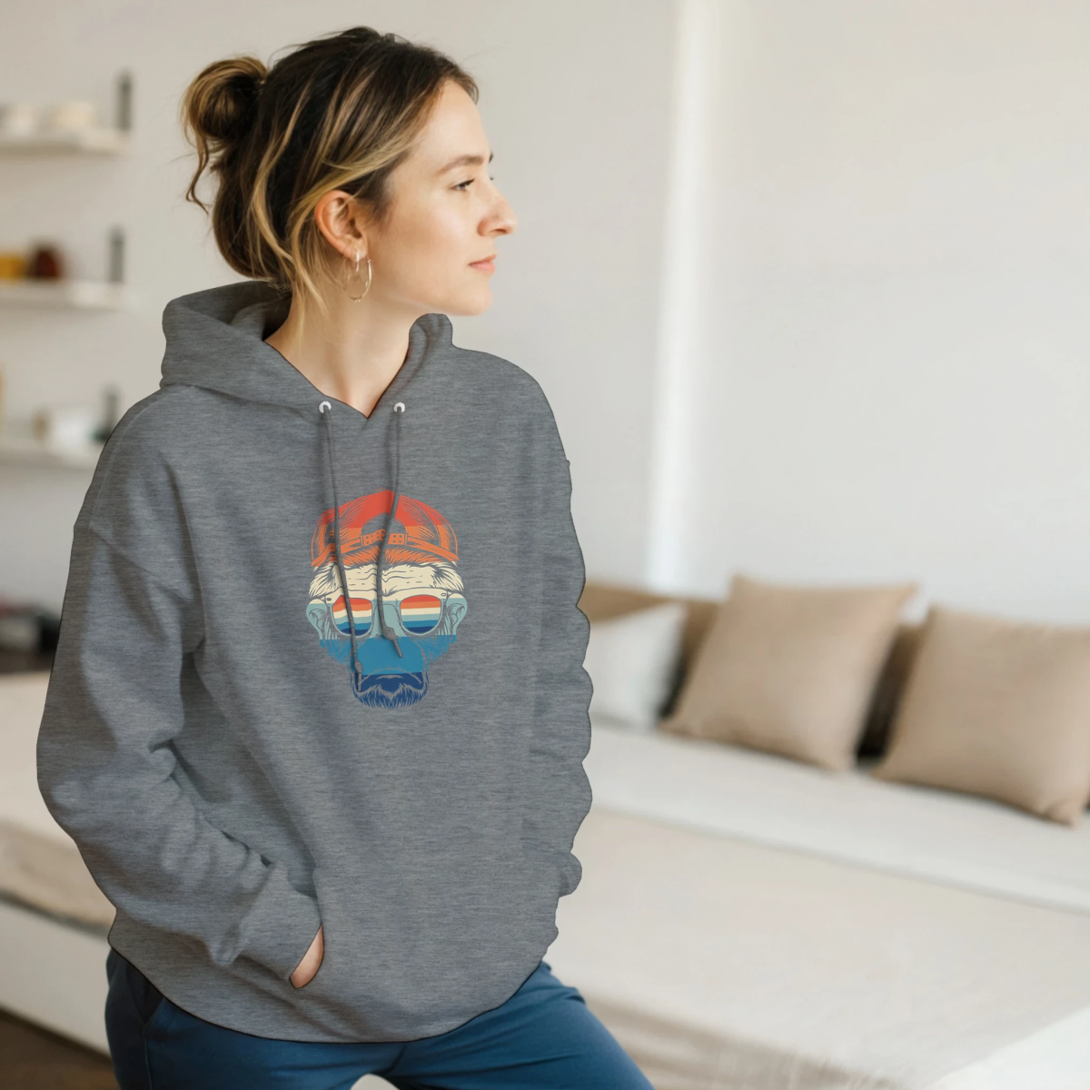 Retro Cool Ape Hoodie - ROMAG Store