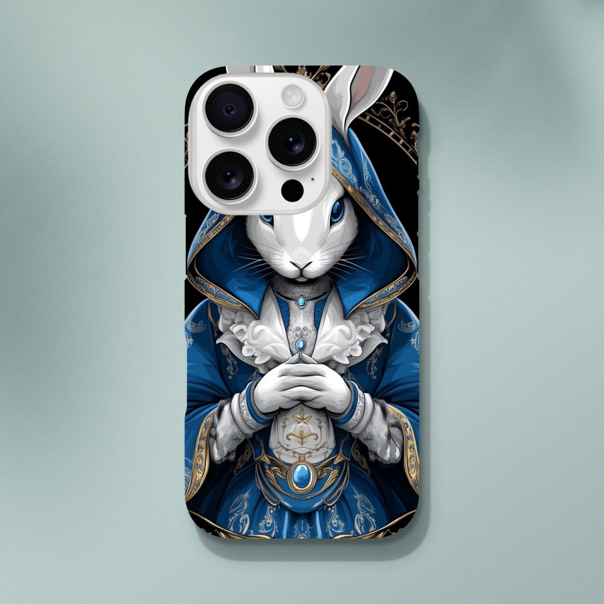 Regal Rabbit Royal Blue iPhone Tough Case - ROMAG Store