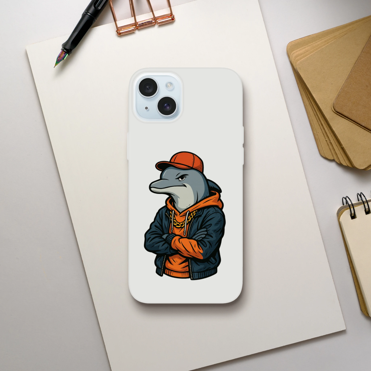 Cool Dolphin Streetwear iPhone Flexi Case - ROMAG Store