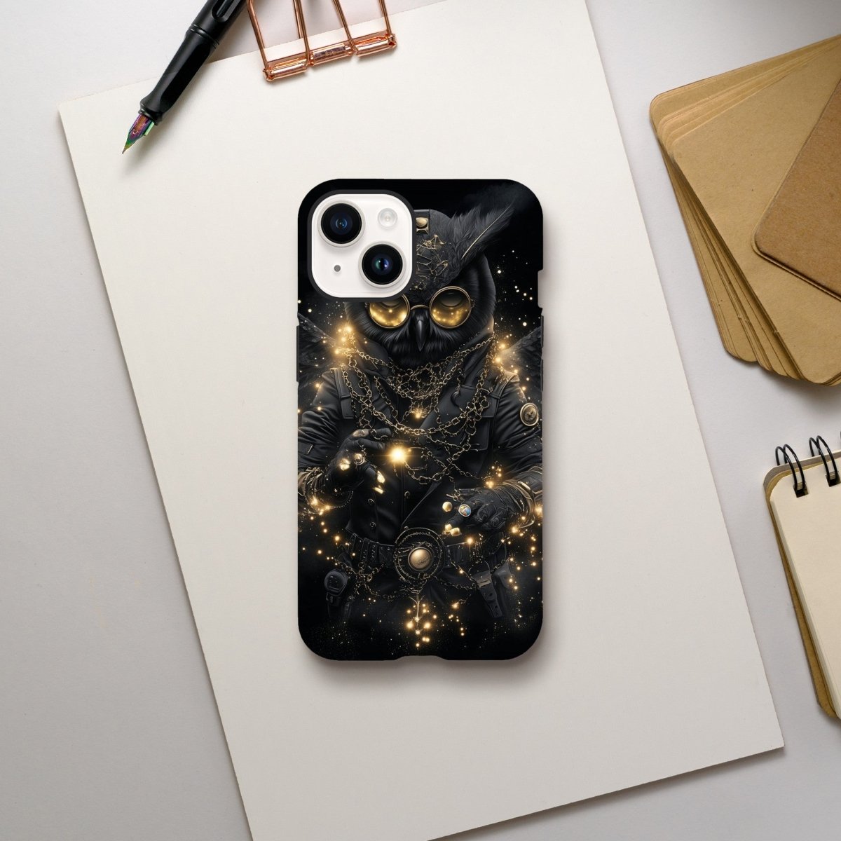 Mystic Owl Golden Goggles iPhone Tough Case - ROMAG Store