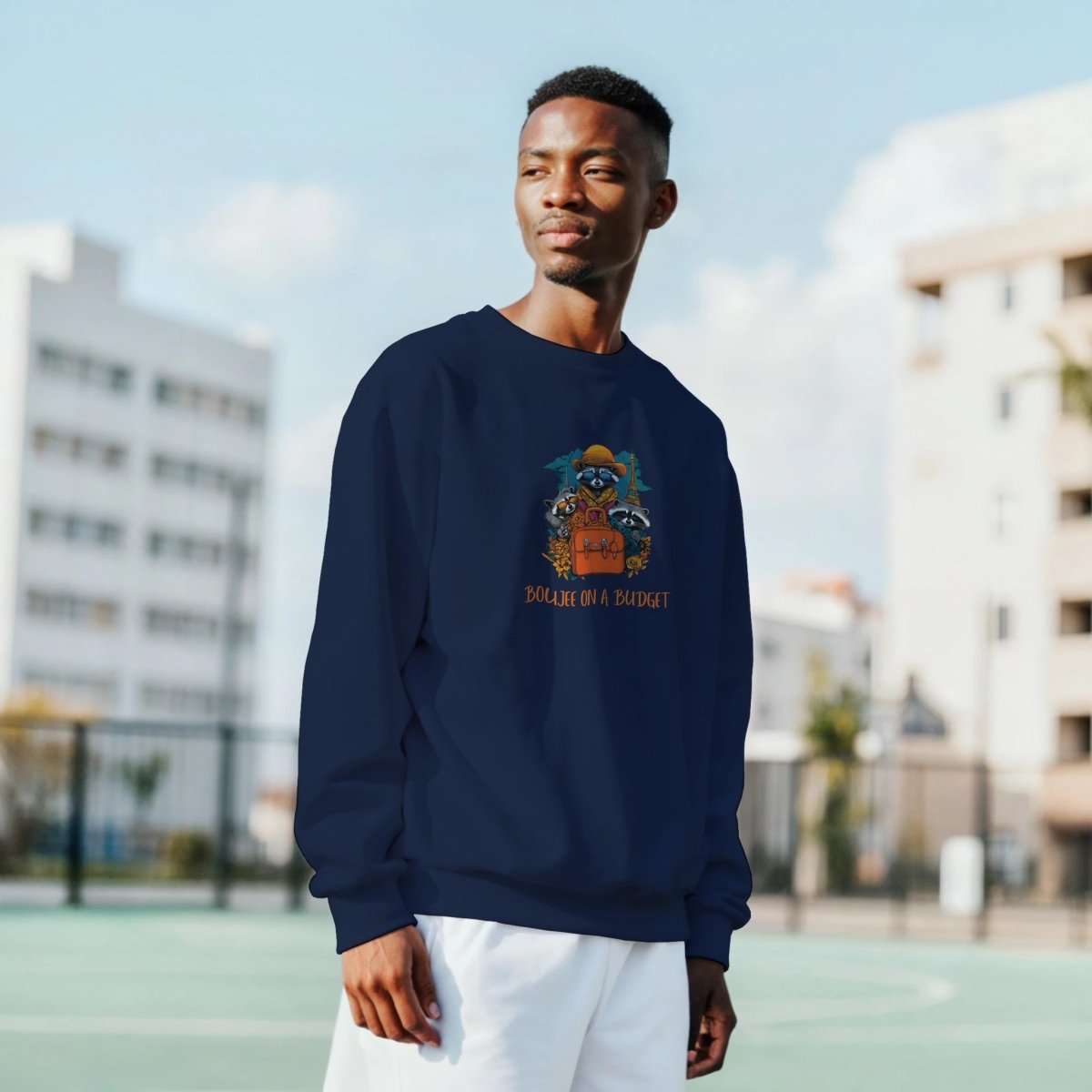 Boujee on a Budget Raccoon Sweatshirt - ROMAG Store