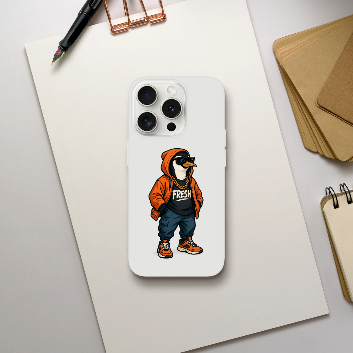Fresh Penguin Streetwear iPhone Flexi Case - ROMAG Store