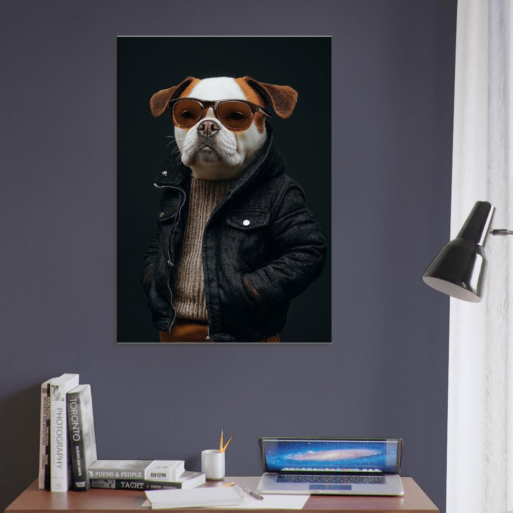 Urban Chic Dog Canvas Art - ROMAG Store