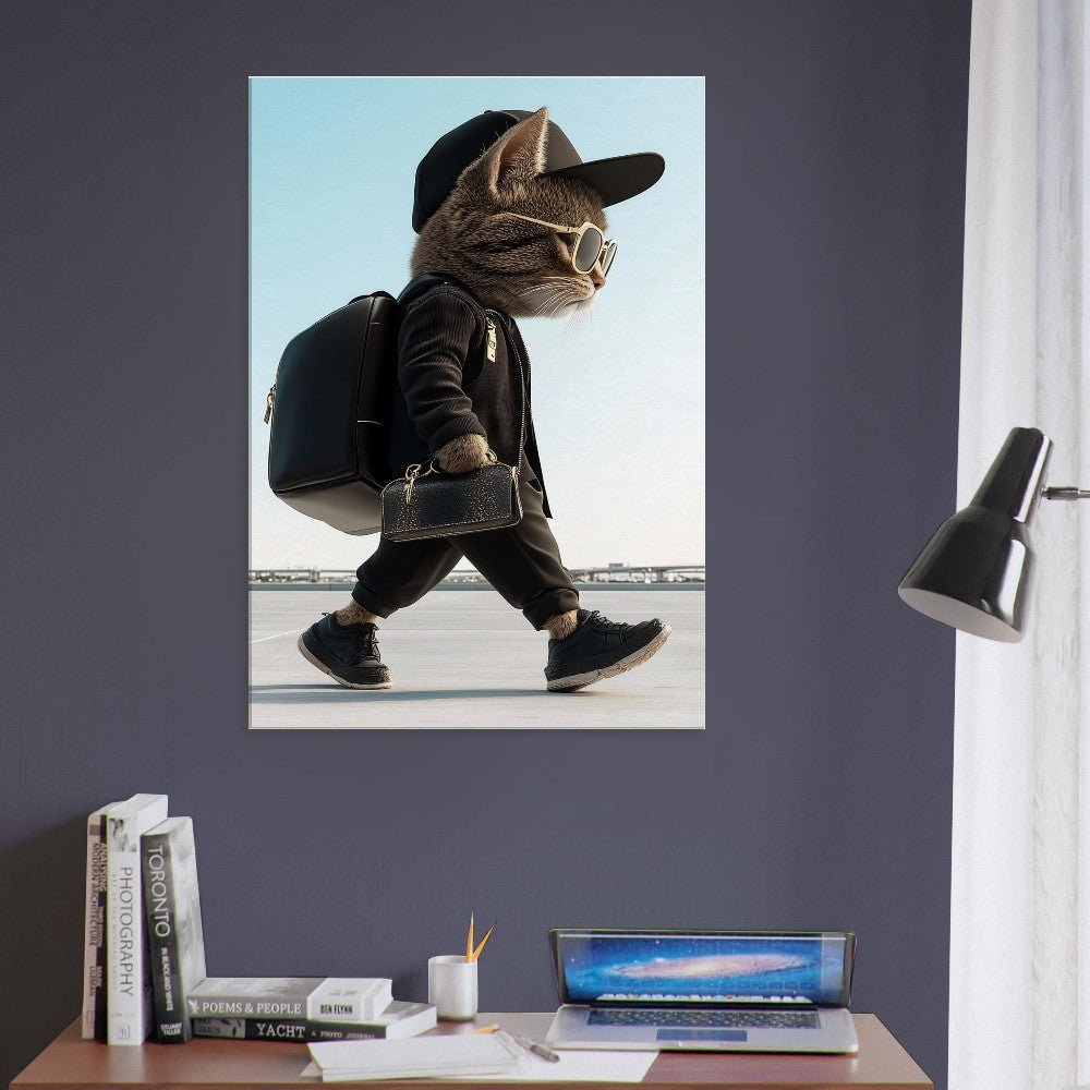 Urban Chic Cat Canvas Wall Art - ROMAG Store