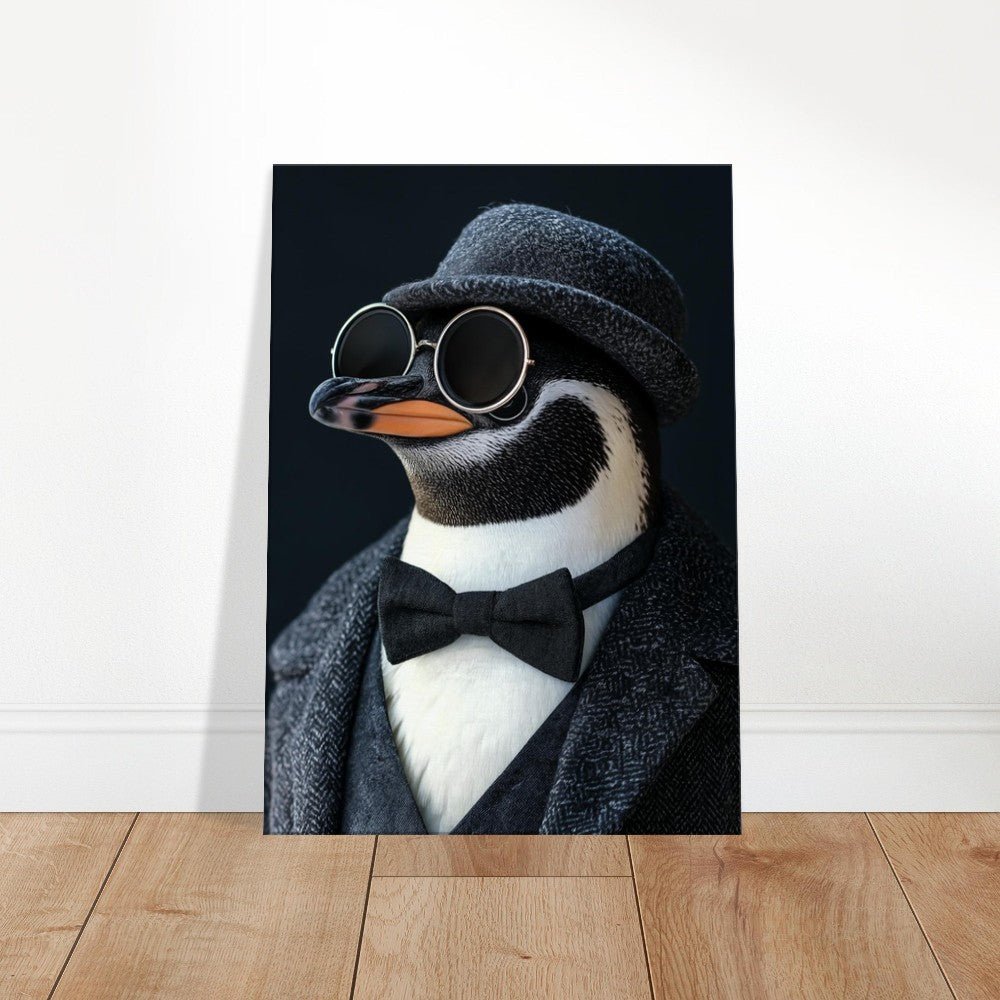 Dapper Penguin in Suit Canvas - ROMAG Store