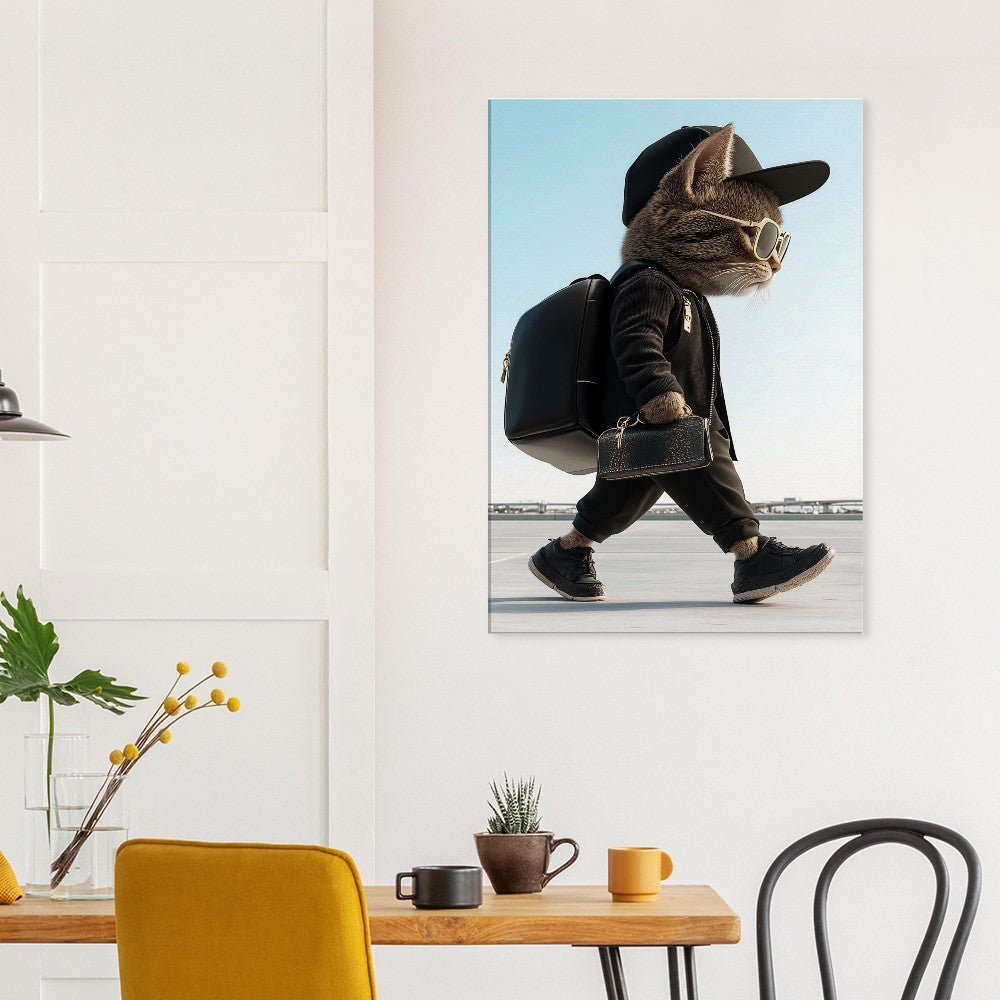 Urban Chic Cat Canvas Wall Art - ROMAG Store
