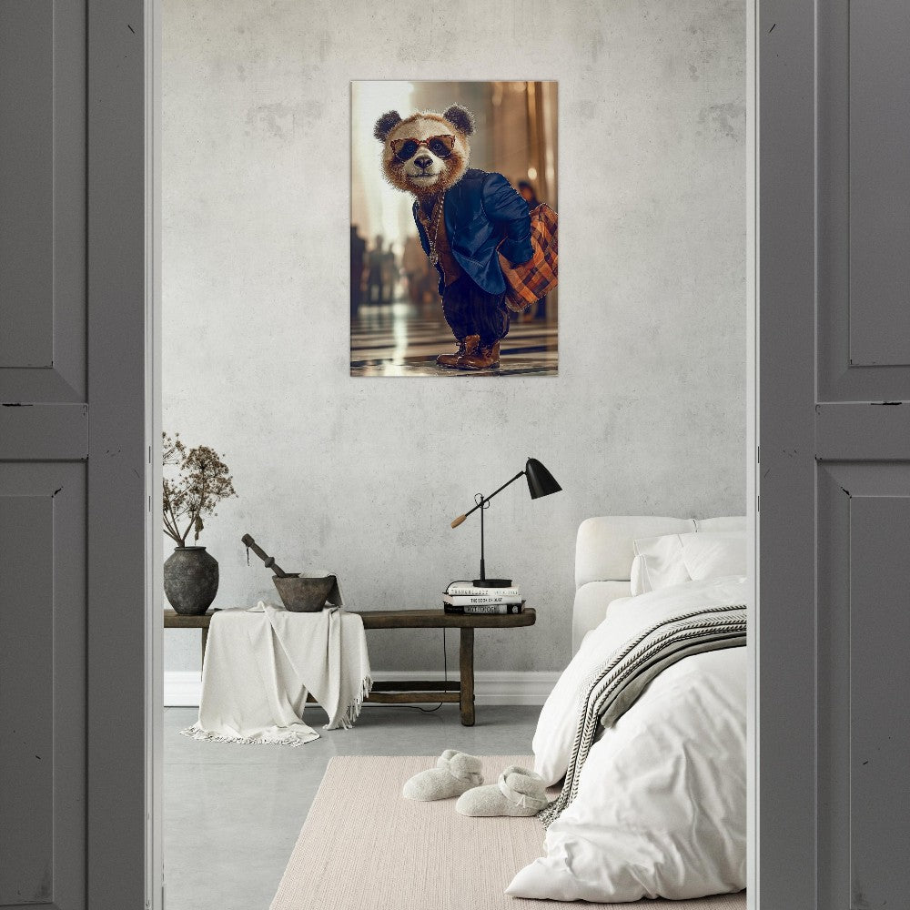 Red Panda in Suit Canvas Art - ROMAG Store
