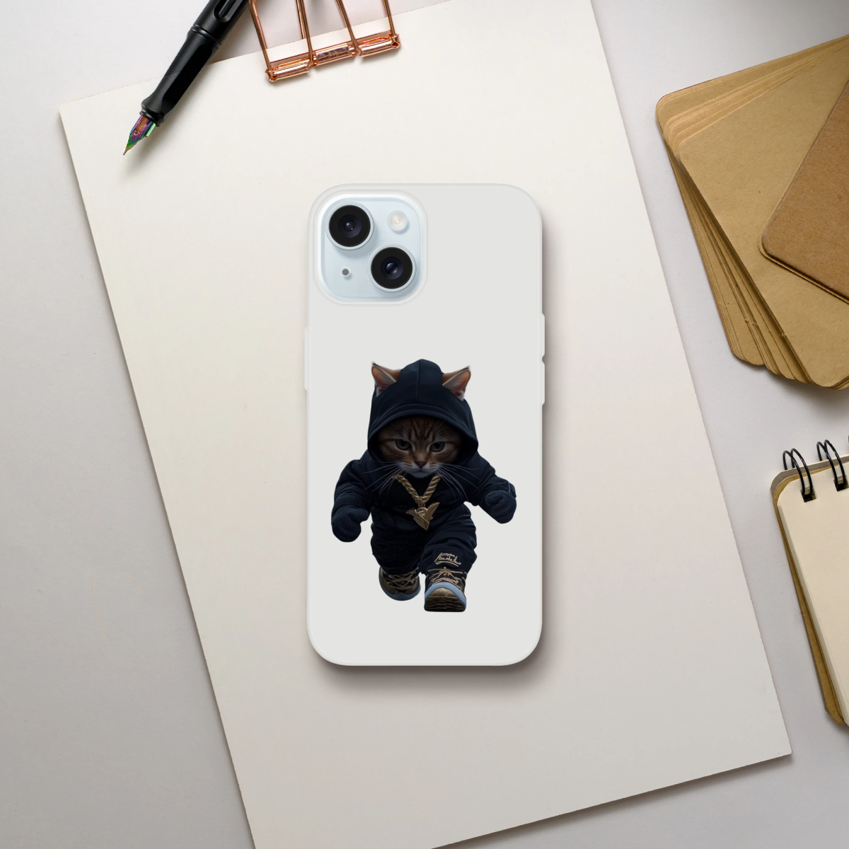 Gangsta Cat iPhone Flexi Case - ROMAG Store