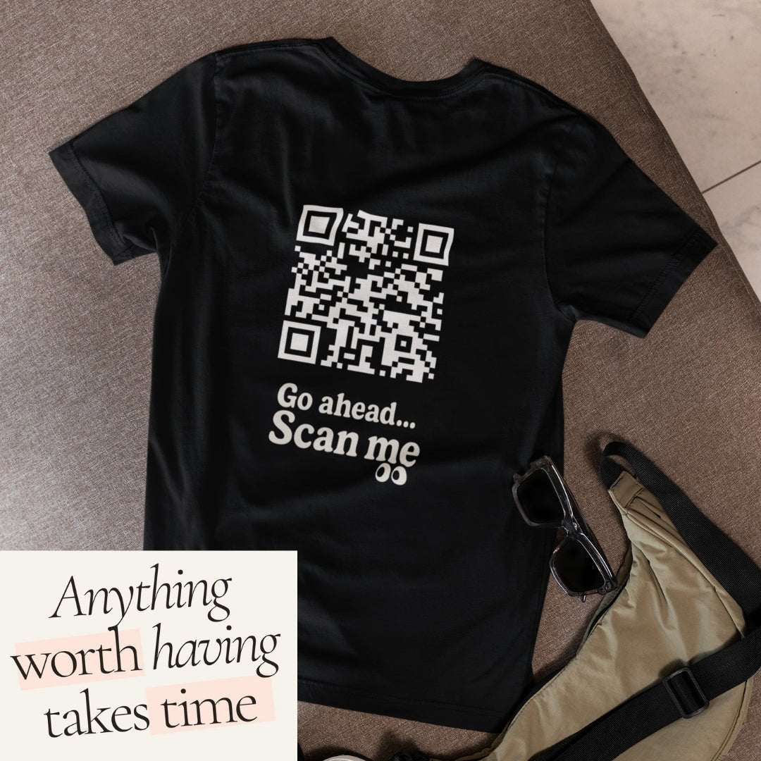 Anything worth QR T-shirt - ROMAG Store
