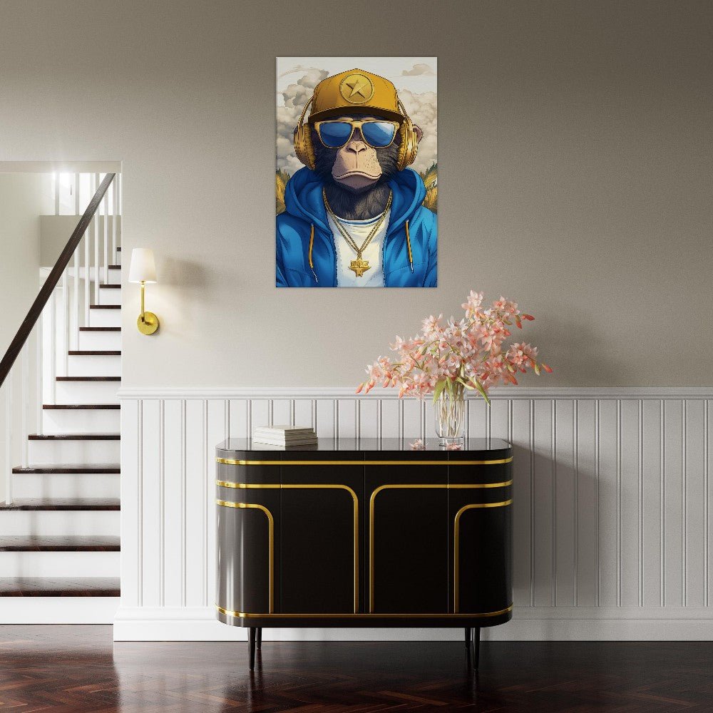 Chimp Cool Canvas Art - ROMAG Store