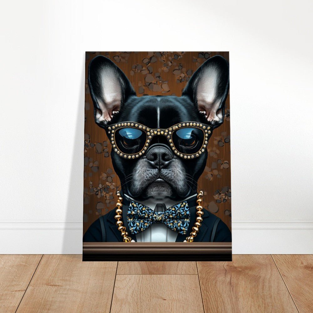 Dapper French Bulldog Canvas Wall Art - ROMAG Store