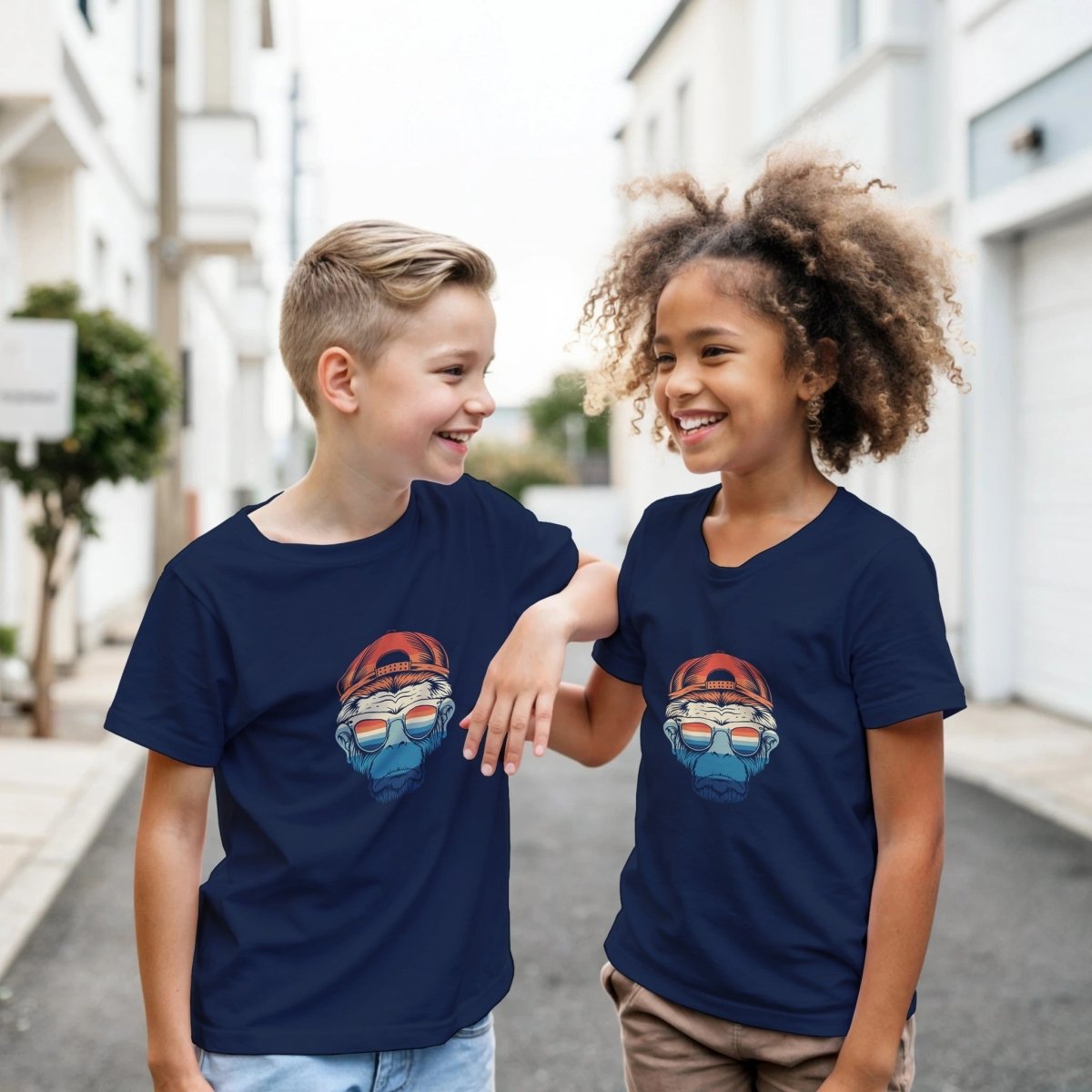 Cool Retro Ape Kids T-Shirt - ROMAG Store