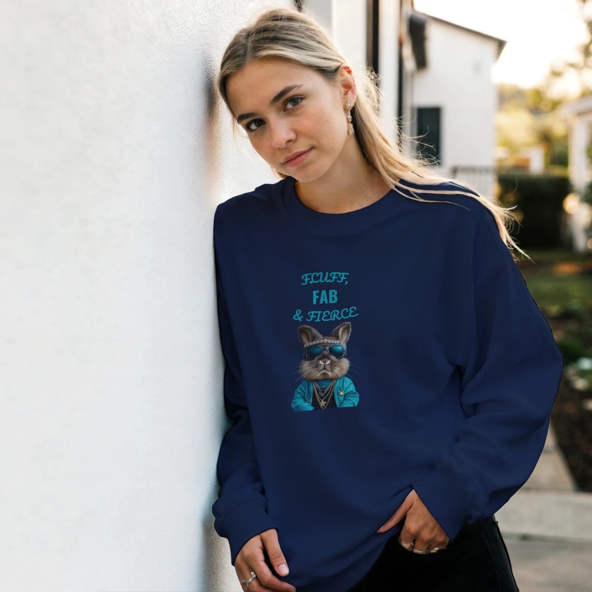 Fluffy, Fab & Fierce Bunny Sweatshirt - ROMAG Store