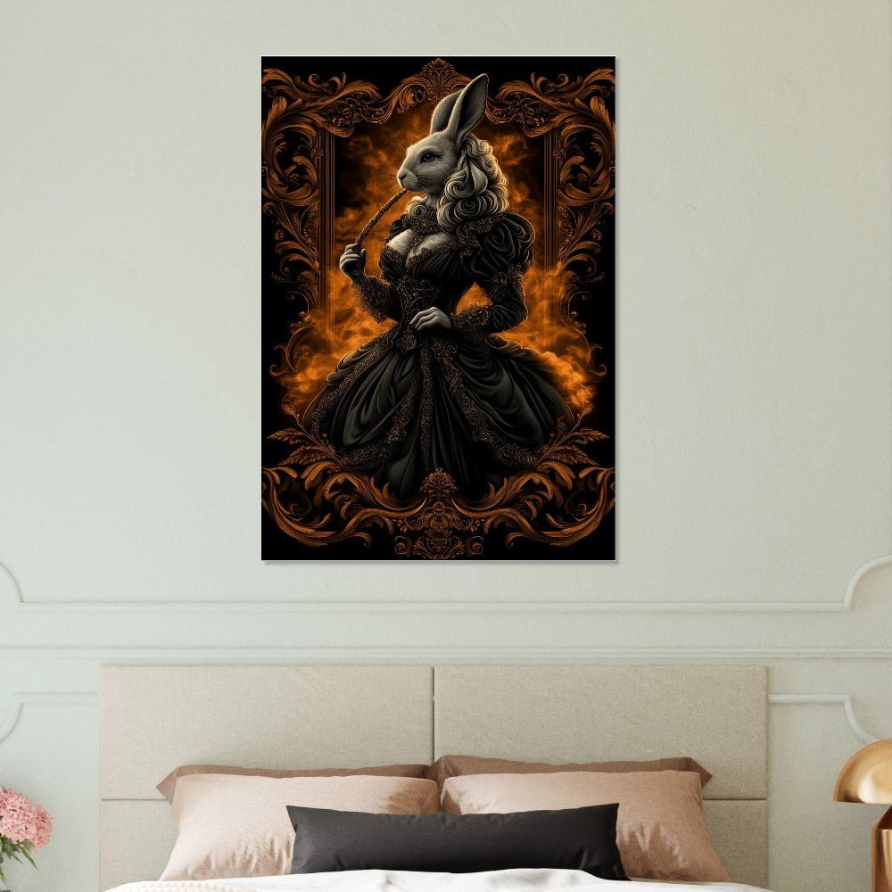 Elegant Rabbit in Ball Gown Canvas - ROMAG Store