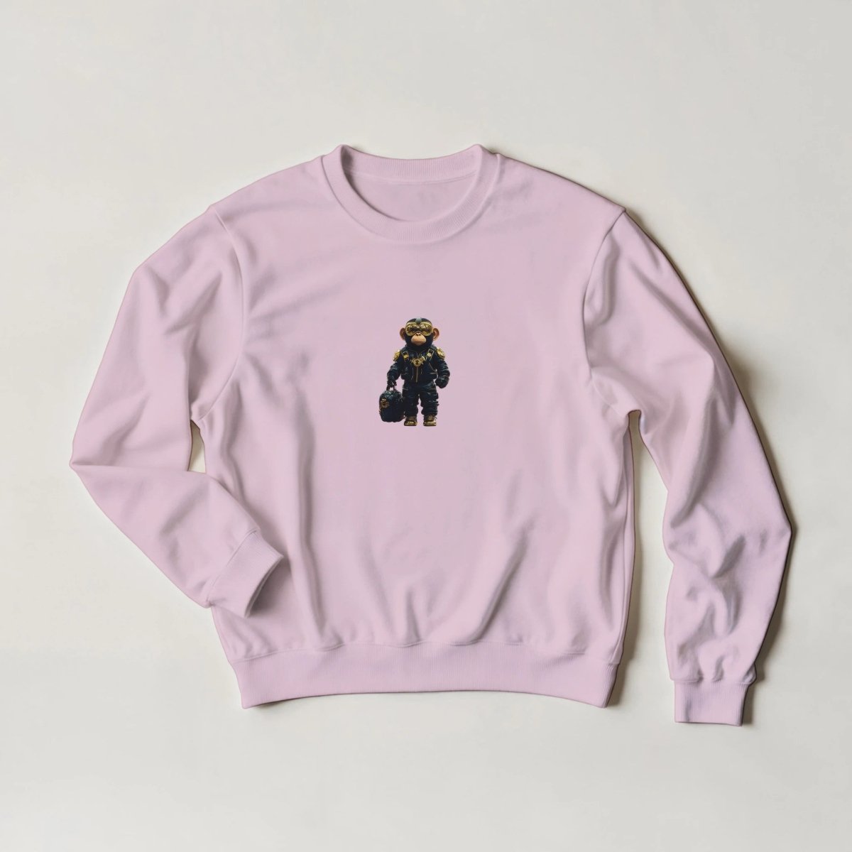 Chimp Commander Sweatshirt – Luxury Streetwear with Gold Accents, available in six bold hues - ROMAG Store